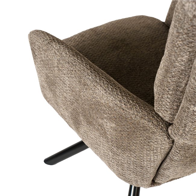 Dinning chair Arringo 20K, taupe, rotatable 180 degrees, H93.5x67x57cm, seat height 50cm