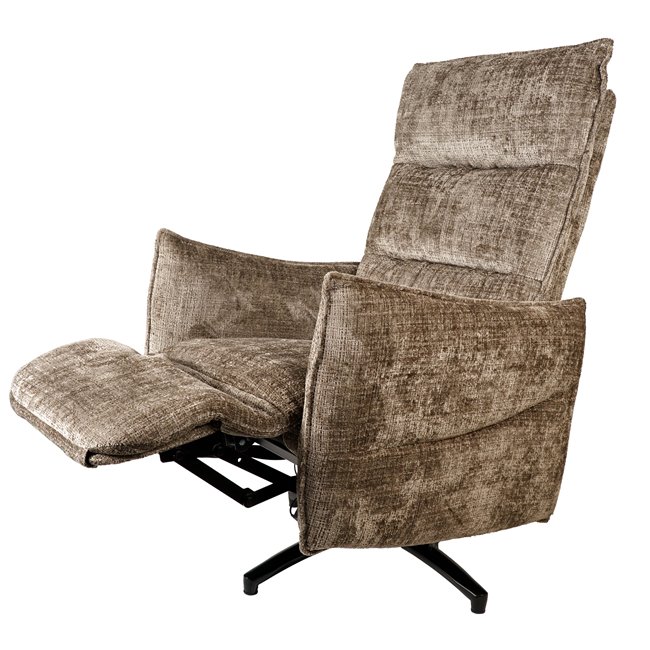 Electric recliner Amandy cremona-24 K, 2 motors, brown, rotatable 360 degrees, H74-110x76x90-158cm, seat height 40-51cm