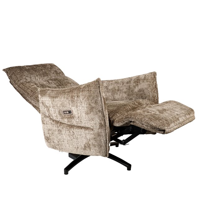 Electric recliner Amandy cremona-24 K, 2 motors, brown, rotatable 360 degrees, H74-110x76x90-158cm, seat height 40-51cm