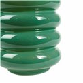 Vase Ribbo, glass, green, H25cm, D15cm