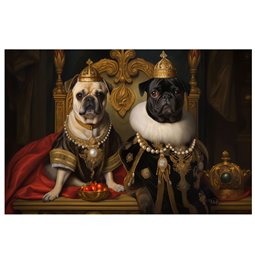 Стеклянная картина King and Queen 90x60x0.4cm