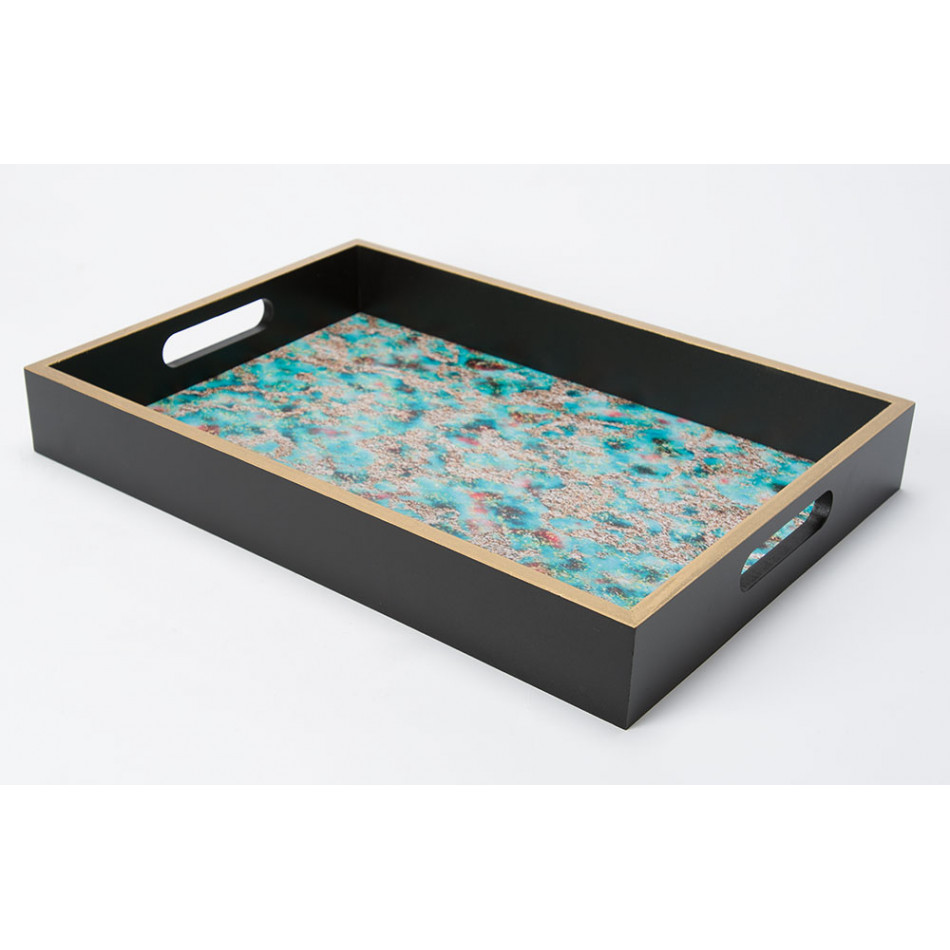 Tray, wooden, 34x24x4.5cm