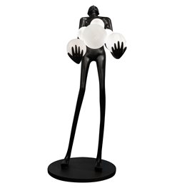 Floor lamp Rammus II black, H180x80x60cm, E27x6 40W(MAX)