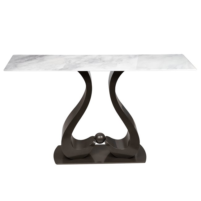 Console Walsend, metal/marble, H85x140x40cm