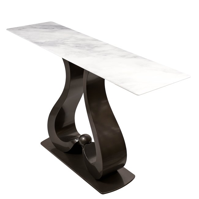 Console Walsend, metal/marble, H85x140x40cm