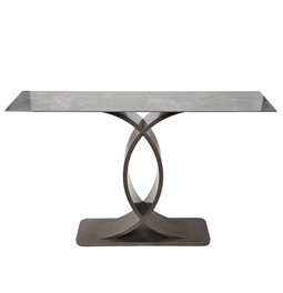 Console Warington, sintered stone/metal,  H85x140x40cm