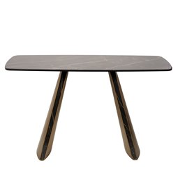 Konsolė Fabian, metalas/stiklas/keramika, H76x120x40cm