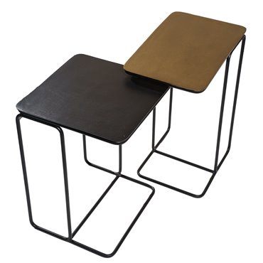 Side table Java set, H56x40x40cm, H62x46x31cm