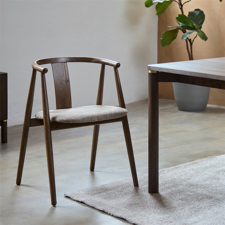 Кресло для отдыха NOLIO 36, дуб, коричневый/обожженный дуб цвет , H76.6x52x59cm