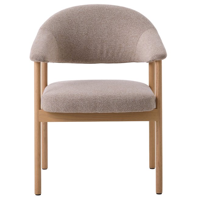 Dining chair ELK CHAIR SAND, oak wood, sand/oak color, H81x63x63cm, seat height 48.5cm