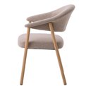 Dining chair ELK CHAIR SAND, oak wood, sand/oak color, H81x63x63cm, seat height 48.5cm