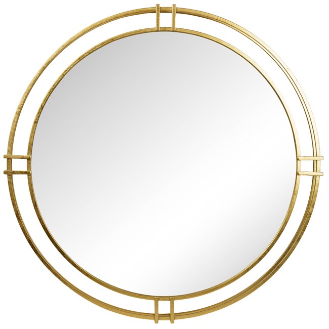 Wall mirror Ballen, gold color, D81x5cm