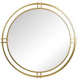 Wall mirror Ballen, gold color, D81x5cm