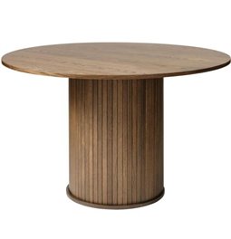 Apvalus pietų stalas Nola, ąžuolo fanera/MDF, D120cm H75cm