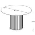 Round dining table Nola, oak veneer/MDF, D120cm H75cm