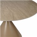 Round dining table Tiriolo, sintered stone/metal, D110cm H76.5cm