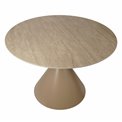 Round dining table Tiriolo, sintered stone/metal, D110cm H76.5cm