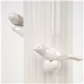Vase Birds on bark XL, white, H43.5x12.5x12.5cm