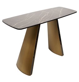 Console Fabian, metal/glass/ceramic, H76x120x40cm