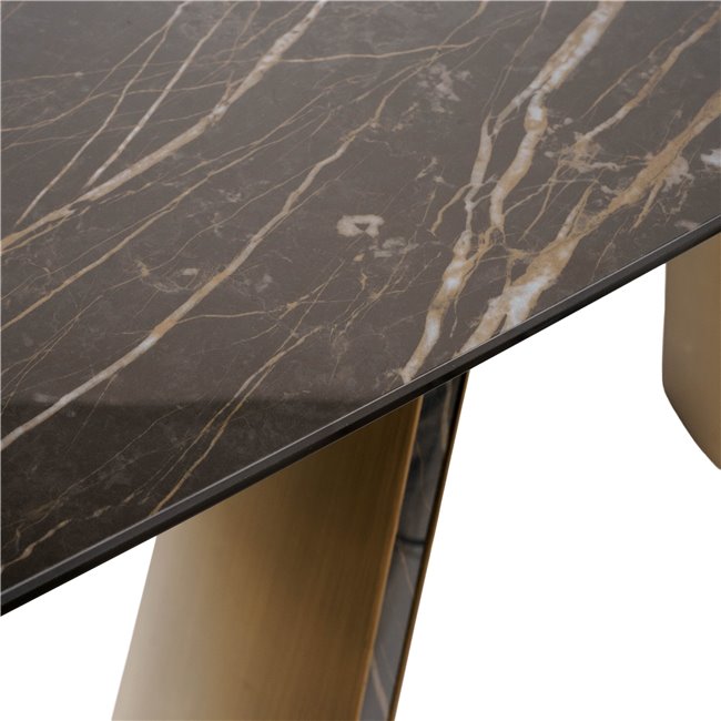 Console Fabian, metal/glass/ceramic, H76x120x40cm