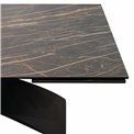 Extendable dining table Faberg, metal/glass/ceramic, 180-260x95cm H76cm