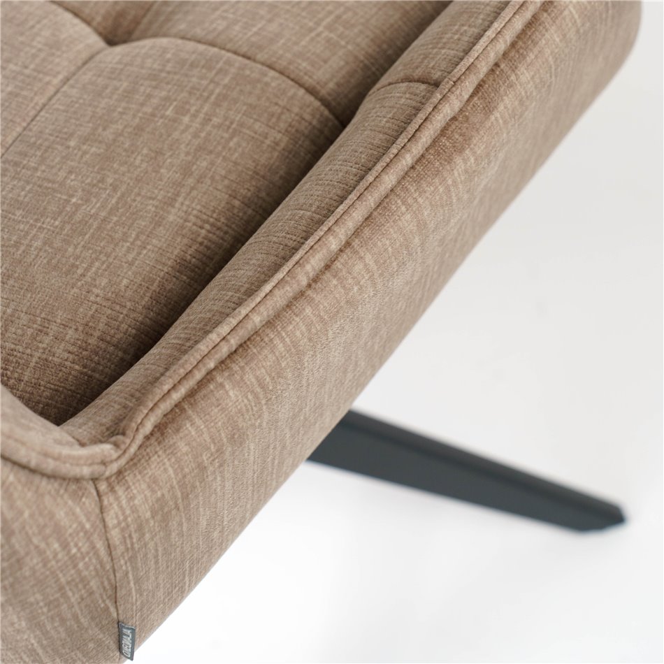 Dining chair Filetino, rotatable 360 degrees, light brown, H89x63.5x55cm, seat height 49cm
