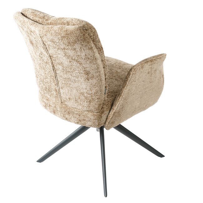 Dining chair Fiorentino 39, rotatable 360 degrees, brown,  H88x66x63cm, seat height 48.5cm