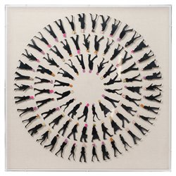 Настенный декор Circle of people, 90x90cm