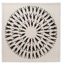 Wall decor Circle of people, 90x90cm