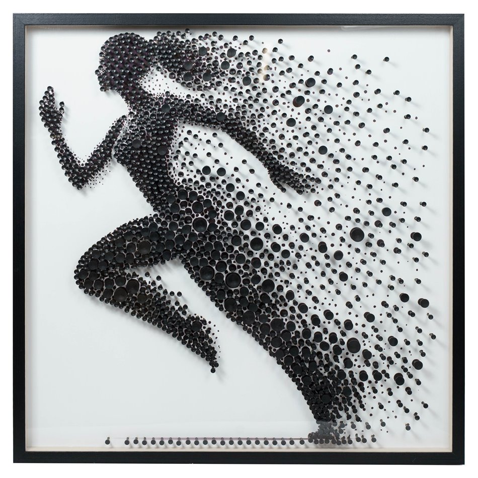 Настенный декор Runnig woman, 100x100cm