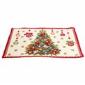 Салфетка под приборы Christmas tree decor, бежевый/красный, 48x33cm