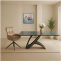 Dining chair Filetino, rotatable 360 degrees, light brown, H89x63.5x55cm, seat height 49cm