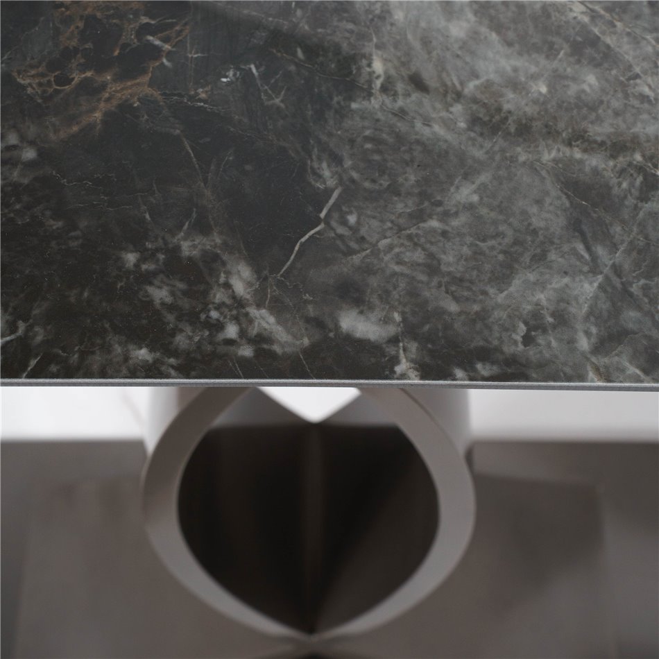 Console Warington, sintered stone/metal,  H85x140x40cm