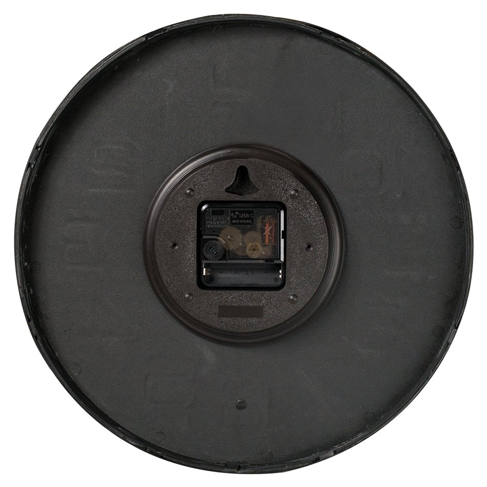 Wall clock Zelenika, black/white, D30.5x4.2cm