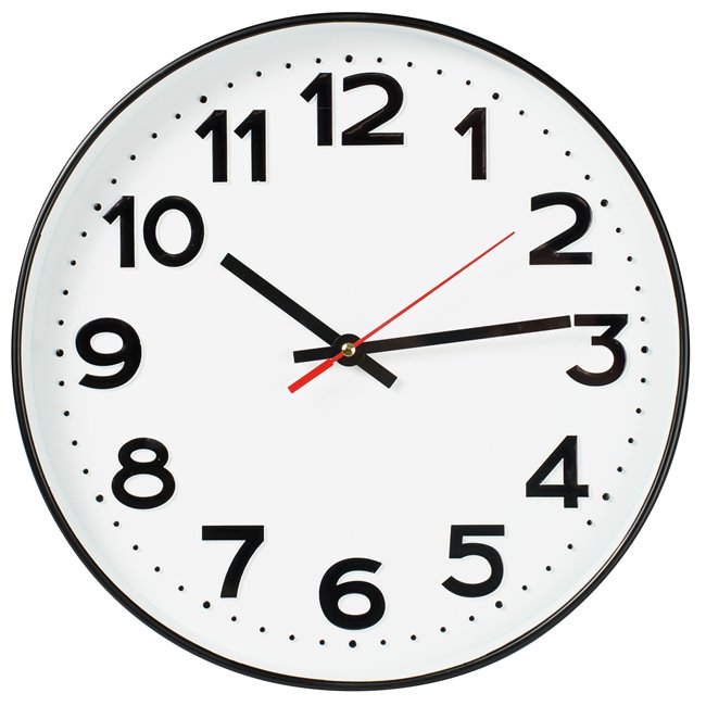 Wall clock Zelina, black/white, D30.5x4.2cm