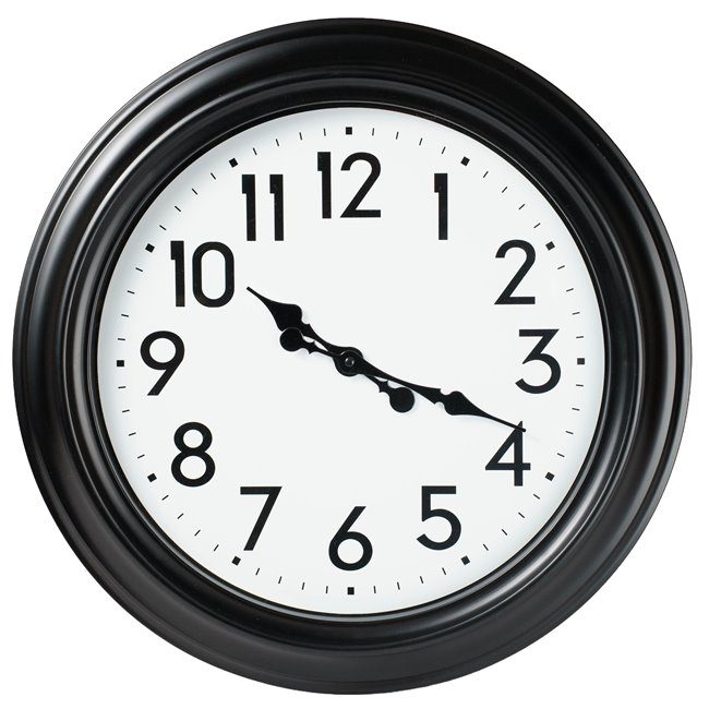 Wall clock Zetea, black/white, D50.8x5.8cm