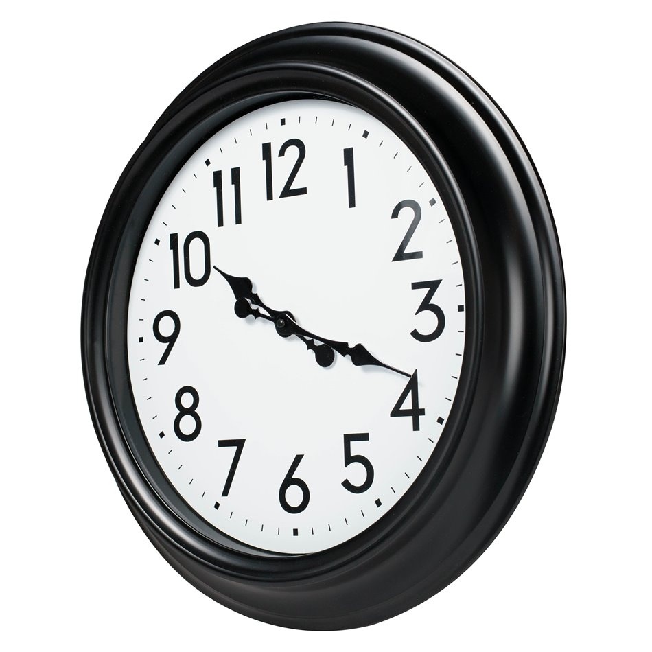Wall clock Zetea, black/white, D50.8x5.8cm