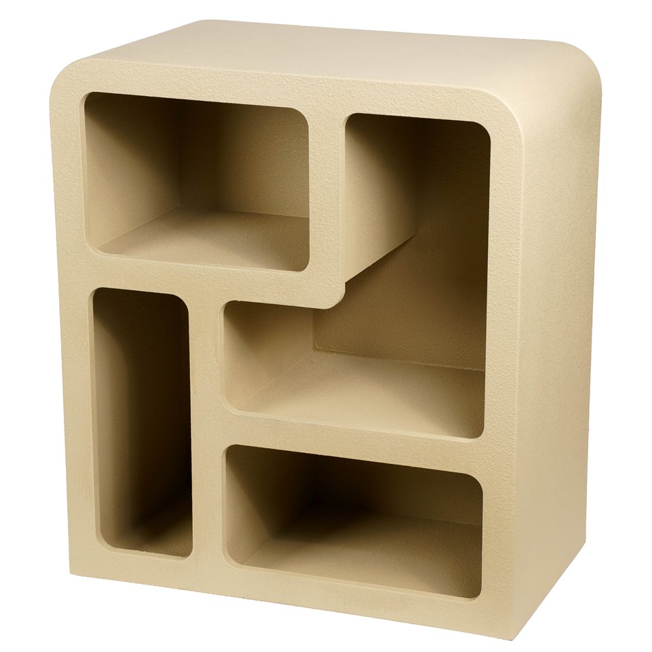 Etagere Soleya 4 medium beige, MDF, H85x75x30cm