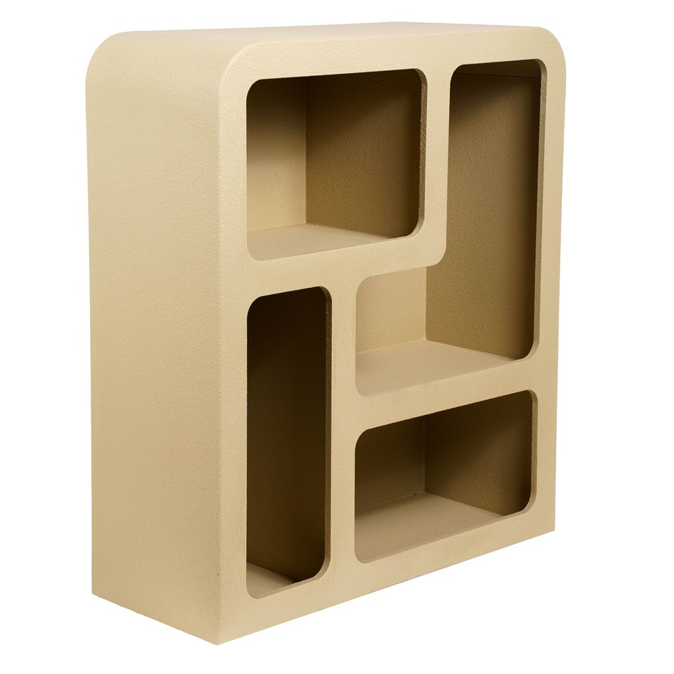 Etagere Soleya 4 medium beige, MDF, H85x75x30cm
