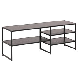 TV table Seaford, brown/black, steel/MDF, H46x33x120cm