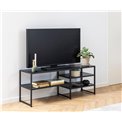 ТВ-столик Seaford, коричневая/черная, сталь/МДФ, H46x33x120см