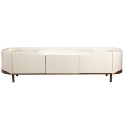 TV unit Sarnno kahaki, sint stone/MDF/metal, 200x42cm H50cm
