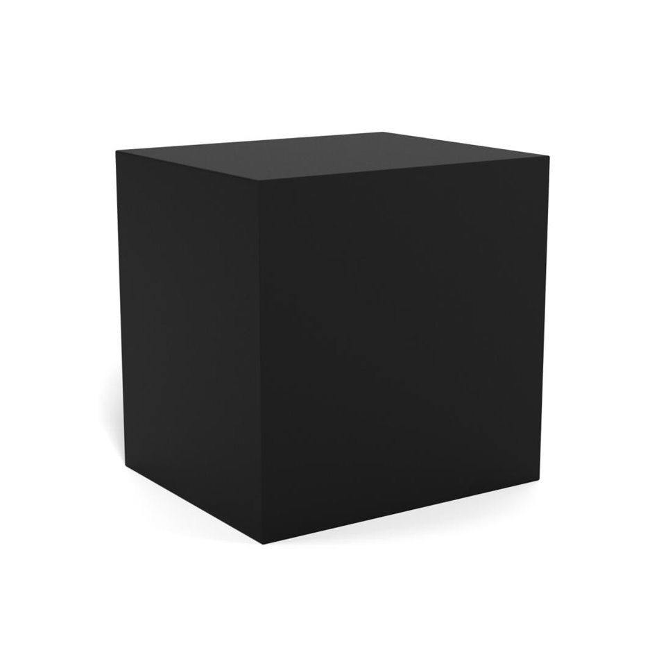 Bedside table Aliet, black, steel/lacquered bamboo, H30x25x30cm