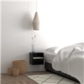Bedside table Aliet, black, steel, H30x25x30cm
