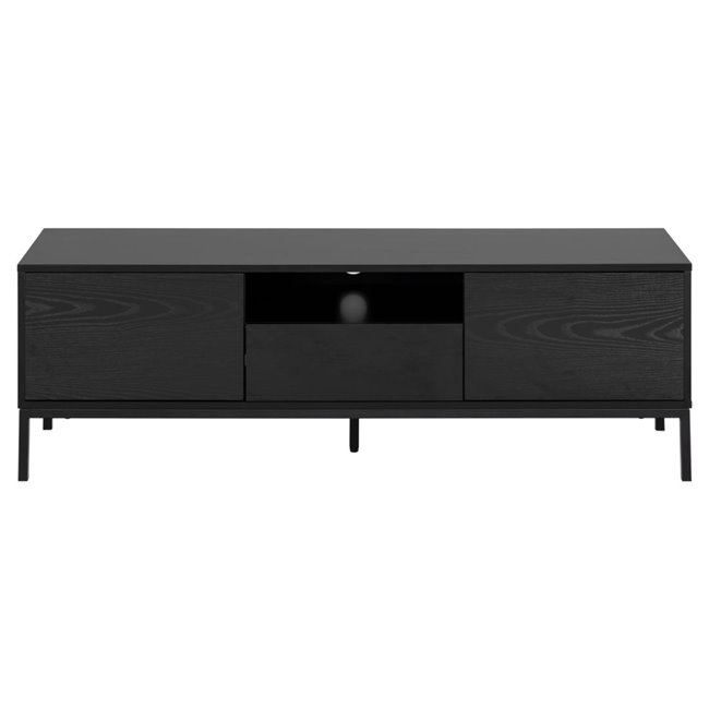 TV table Seaford, black, steel/MDF, H45x40x140cm