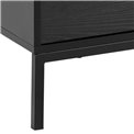 TV table Seaford, black, steel/MDF, H45x40x140cm