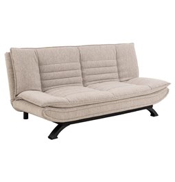 Sofa bed Akit, extendable, beige, H91x98x196cm, seat height 39cm