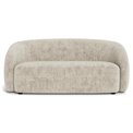 Sofa 3-seater Akodi, beige, polyester/plywood, H76x86x169cm, seat height 44cm