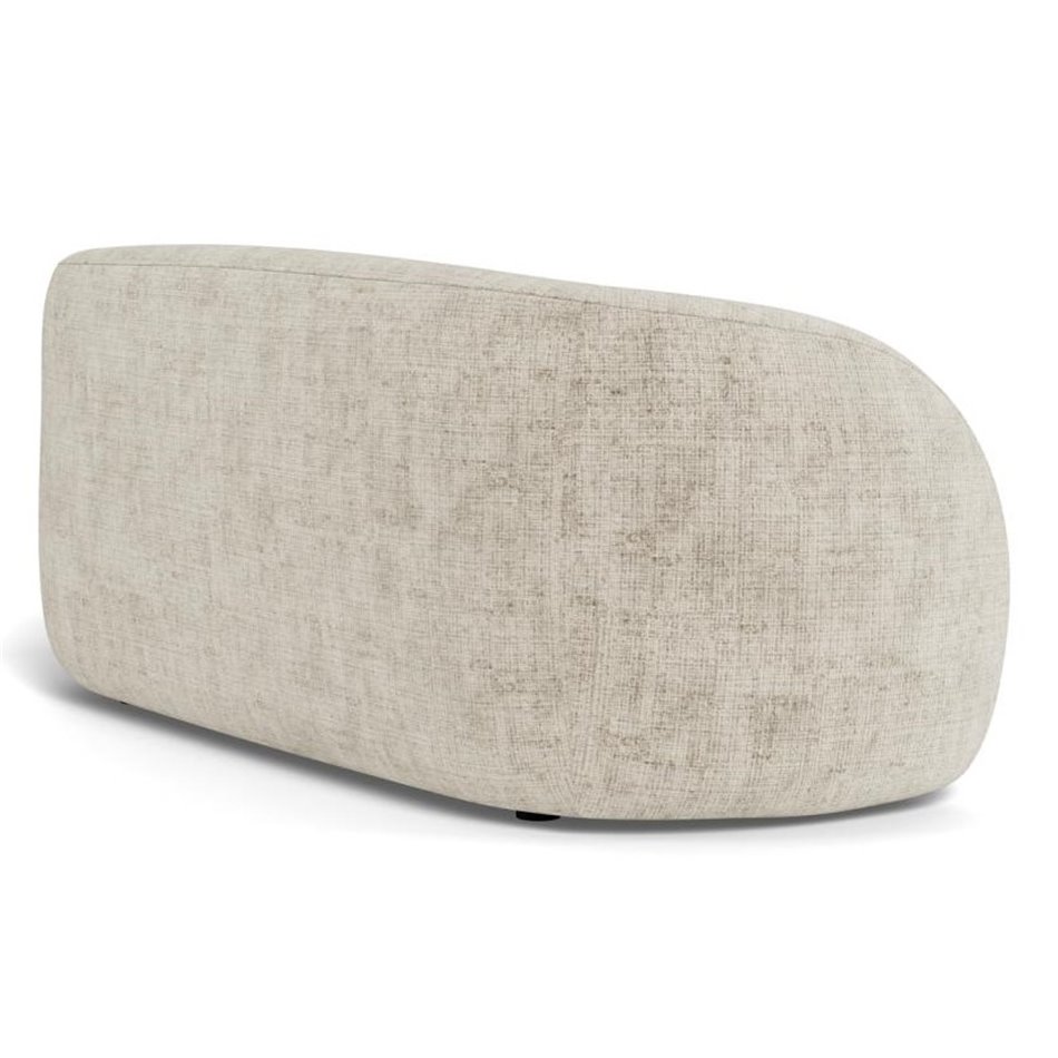 Sofa 3-seater Akodi, beige, polyester/plywood, H76x86x169cm, seat height 44cm