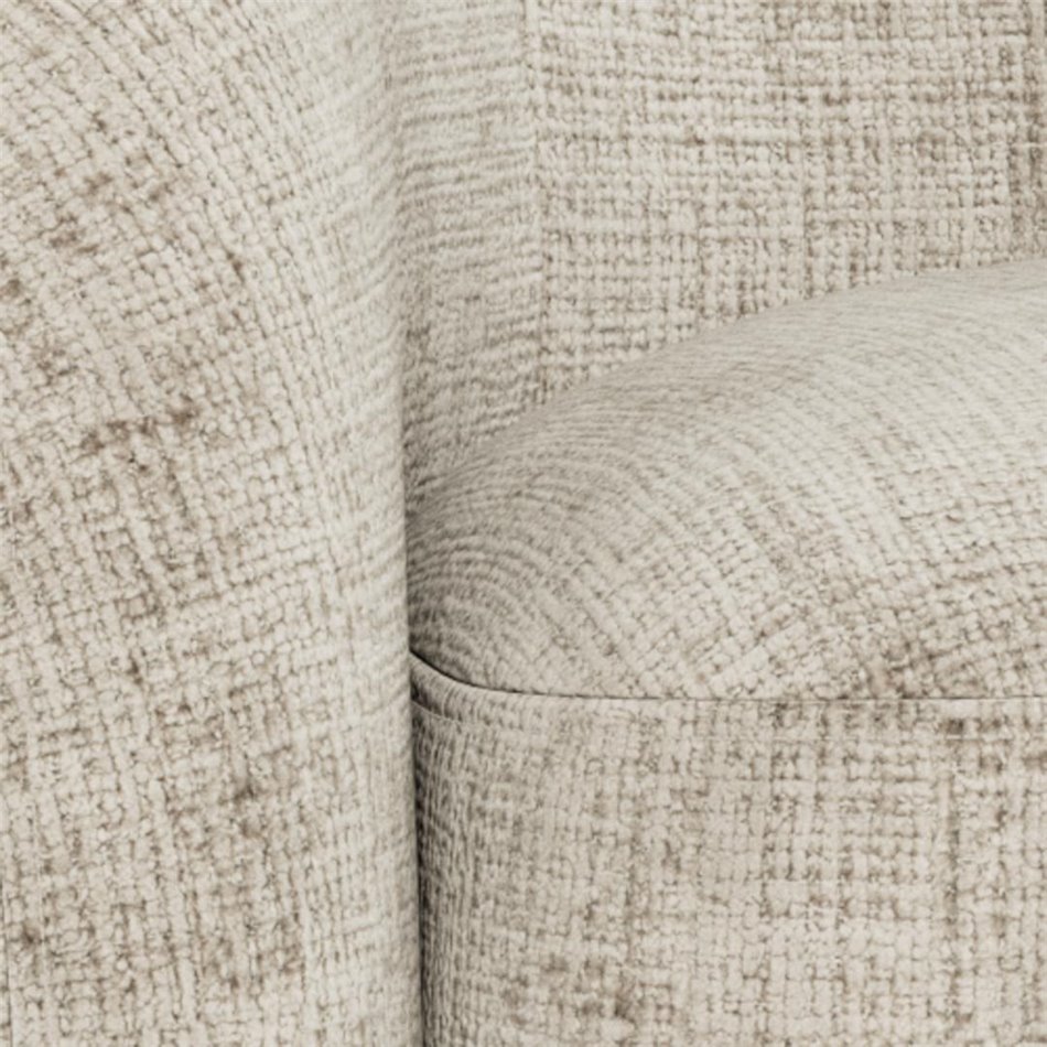 Sofa 3-seater Akodi, beige, polyester/plywood, H76x86x169cm, seat height 44cm